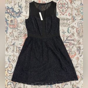Chic Black Lace Mini Dress